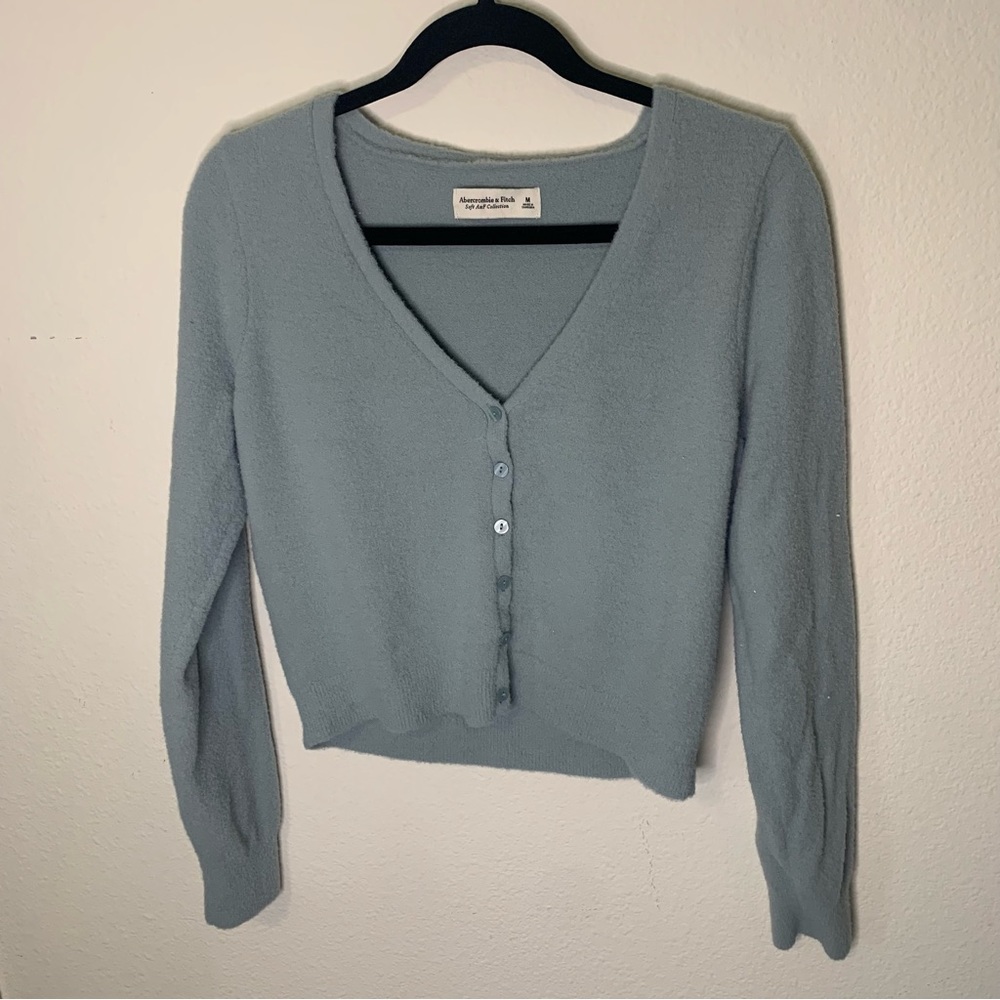 Abercrombie & Fitch Soft A&F Collection Light Blue Cardigan Size Medium